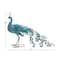 20" Turquoise Iron Eclectic Bird Garden Sculpture